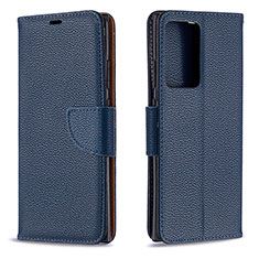 Coque Portefeuille Livre Cuir Etui Clapet B06F pour Samsung Galaxy Note 20 Ultra 5G Bleu