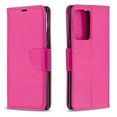 Coque Portefeuille Livre Cuir Etui Clapet B06F pour Samsung Galaxy Note 20 Ultra 5G Rose Rouge