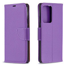 Coque Portefeuille Livre Cuir Etui Clapet B06F pour Samsung Galaxy Note 20 Ultra 5G Violet