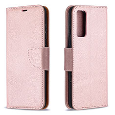 Coque Portefeuille Livre Cuir Etui Clapet B06F pour Samsung Galaxy S20 FE 5G Or Rose