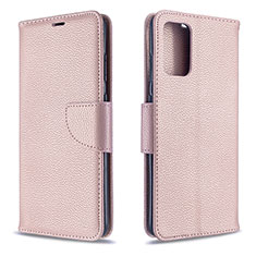 Coque Portefeuille Livre Cuir Etui Clapet B06F pour Samsung Galaxy S20 Or Rose