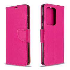 Coque Portefeuille Livre Cuir Etui Clapet B06F pour Samsung Galaxy S20 Plus 5G Rose Rouge