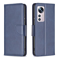 Coque Portefeuille Livre Cuir Etui Clapet B06F pour Xiaomi Mi 12S Pro 5G Bleu
