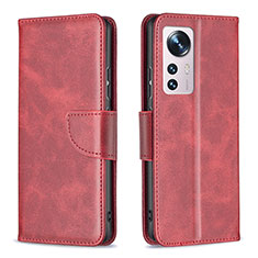 Coque Portefeuille Livre Cuir Etui Clapet B06F pour Xiaomi Mi 12S Pro 5G Rouge