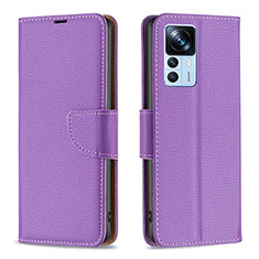 Coque Portefeuille Livre Cuir Etui Clapet B06F pour Xiaomi Mi 12T 5G Violet