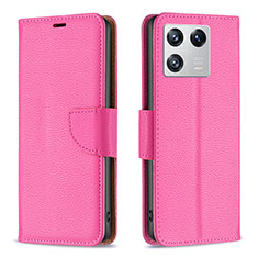 Coque Portefeuille Livre Cuir Etui Clapet B06F pour Xiaomi Mi 13 5G Rose Rouge