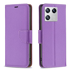 Coque Portefeuille Livre Cuir Etui Clapet B06F pour Xiaomi Mi 13 5G Violet