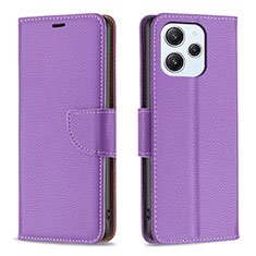 Coque Portefeuille Livre Cuir Etui Clapet B06F pour Xiaomi Redmi 12 4G Violet