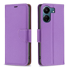 Coque Portefeuille Livre Cuir Etui Clapet B06F pour Xiaomi Redmi 13C Violet