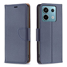 Coque Portefeuille Livre Cuir Etui Clapet B06F pour Xiaomi Redmi Note 13 Pro 5G Bleu