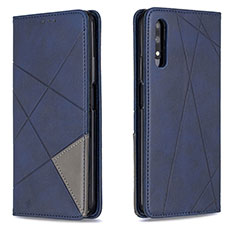 Coque Portefeuille Livre Cuir Etui Clapet B07F pour Huawei Honor 9X Bleu