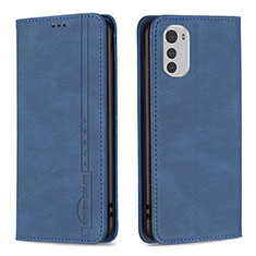 Coque Portefeuille Livre Cuir Etui Clapet B07F pour Motorola Moto E32 Bleu
