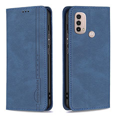 Coque Portefeuille Livre Cuir Etui Clapet B07F pour Motorola Moto E40 Bleu