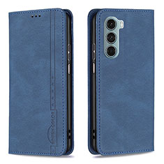 Coque Portefeuille Livre Cuir Etui Clapet B07F pour Motorola Moto G200 5G Bleu