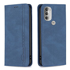 Coque Portefeuille Livre Cuir Etui Clapet B07F pour Motorola Moto G51 5G Bleu