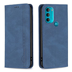 Coque Portefeuille Livre Cuir Etui Clapet B07F pour Motorola Moto G71 5G Bleu