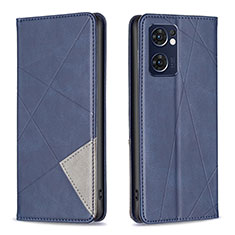 Coque Portefeuille Livre Cuir Etui Clapet B07F pour Oppo Find X5 Lite 5G Bleu