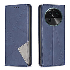 Coque Portefeuille Livre Cuir Etui Clapet B07F pour Oppo Find X6 Pro 5G Bleu