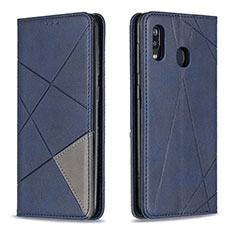 Coque Portefeuille Livre Cuir Etui Clapet B07F pour Samsung Galaxy A30 Bleu