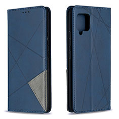 Coque Portefeuille Livre Cuir Etui Clapet B07F pour Samsung Galaxy A42 5G Bleu