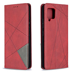 Coque Portefeuille Livre Cuir Etui Clapet B07F pour Samsung Galaxy A42 5G Rouge