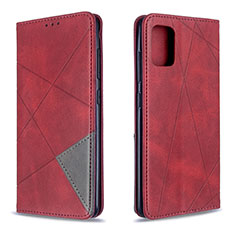 Coque Portefeuille Livre Cuir Etui Clapet B07F pour Samsung Galaxy A51 4G Rouge