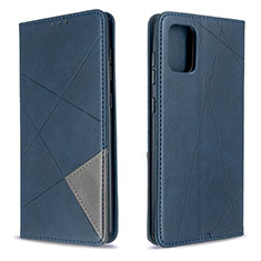 Coque Portefeuille Livre Cuir Etui Clapet B07F pour Samsung Galaxy A71 4G A715 Bleu