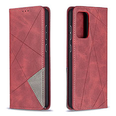 Coque Portefeuille Livre Cuir Etui Clapet B07F pour Samsung Galaxy A72 5G Rouge