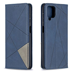 Coque Portefeuille Livre Cuir Etui Clapet B07F pour Samsung Galaxy F12 Bleu
