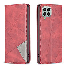 Coque Portefeuille Livre Cuir Etui Clapet B07F pour Samsung Galaxy M33 5G Rouge
