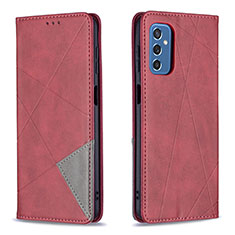 Coque Portefeuille Livre Cuir Etui Clapet B07F pour Samsung Galaxy M52 5G Rouge