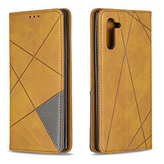Coque Portefeuille Livre Cuir Etui Clapet B07F pour Samsung Galaxy Note 10 5G Brun Clair