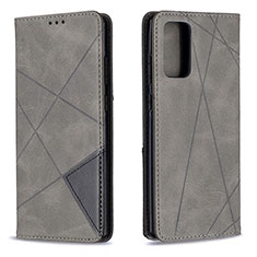 Coque Portefeuille Livre Cuir Etui Clapet B07F pour Samsung Galaxy Note 20 5G Gris