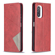 Coque Portefeuille Livre Cuir Etui Clapet B07F pour Xiaomi Mi 11X 5G Rouge
