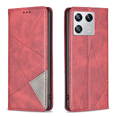 Coque Portefeuille Livre Cuir Etui Clapet B07F pour Xiaomi Mi 13 Pro 5G Rouge