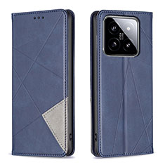 Coque Portefeuille Livre Cuir Etui Clapet B07F pour Xiaomi Mi 14 Pro 5G Bleu