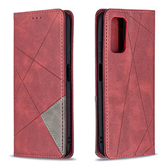 Coque Portefeuille Livre Cuir Etui Clapet B07F pour Xiaomi Poco M3 Rouge