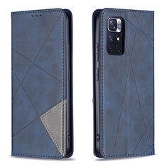 Coque Portefeuille Livre Cuir Etui Clapet B07F pour Xiaomi Poco M4 Pro 5G Bleu