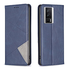 Coque Portefeuille Livre Cuir Etui Clapet B07F pour Xiaomi Redmi K60 5G Bleu