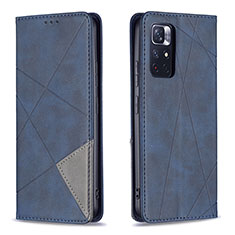 Coque Portefeuille Livre Cuir Etui Clapet B07F pour Xiaomi Redmi Note 11 5G Bleu