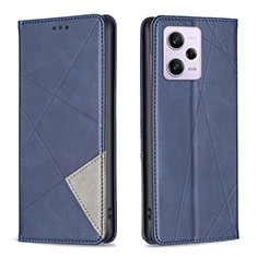 Coque Portefeuille Livre Cuir Etui Clapet B07F pour Xiaomi Redmi Note 12 Pro 5G Bleu