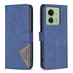 Coque Portefeuille Livre Cuir Etui Clapet B08F pour Motorola Moto Edge (2023) 5G Bleu