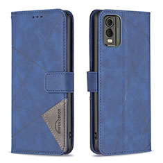 Coque Portefeuille Livre Cuir Etui Clapet B08F pour Nokia C210 Bleu