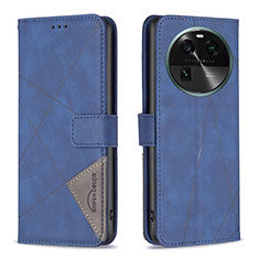 Coque Portefeuille Livre Cuir Etui Clapet B08F pour Oppo Find X6 5G Bleu