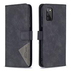 Coque Portefeuille Livre Cuir Etui Clapet B08F pour Samsung Galaxy A02s Noir