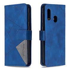 Coque Portefeuille Livre Cuir Etui Clapet B08F pour Samsung Galaxy A20e Bleu