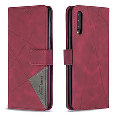 Coque Portefeuille Livre Cuir Etui Clapet B08F pour Samsung Galaxy A30S Rouge