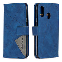 Coque Portefeuille Livre Cuir Etui Clapet B08F pour Samsung Galaxy A40 Bleu