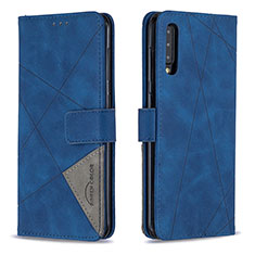 Coque Portefeuille Livre Cuir Etui Clapet B08F pour Samsung Galaxy A50 Bleu