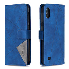 Coque Portefeuille Livre Cuir Etui Clapet B08F pour Samsung Galaxy M10 Bleu